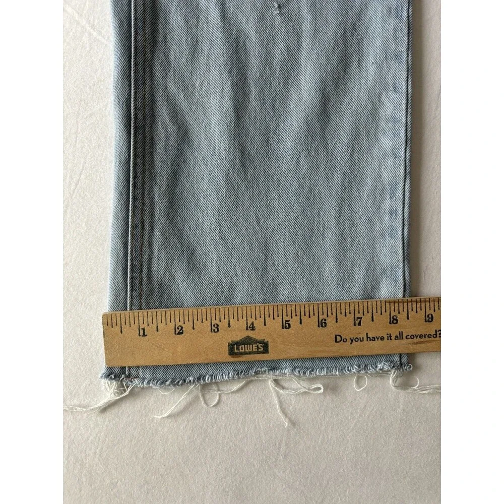 KanCan Jeans Womens 13/30‎ Blue Wide Leg Cropped Ultra High Rise Stretch Baggy